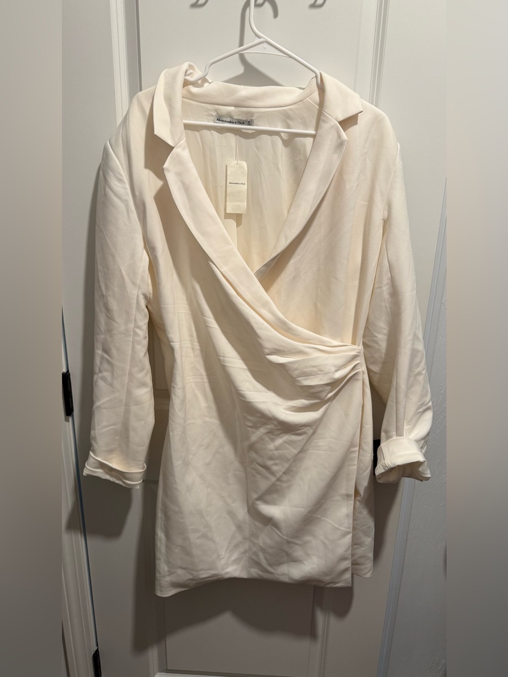 Abercrombie - Cream Wrap-Style Blazer Dress, XL Tall NWT